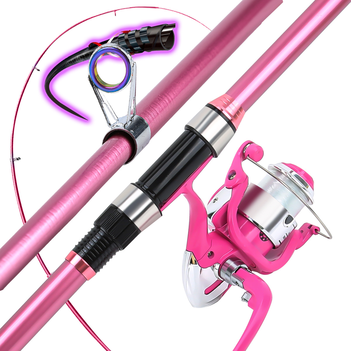 Fishing Pole Set Full Kits Wit - Fishing Rod Spinning 评论和价格