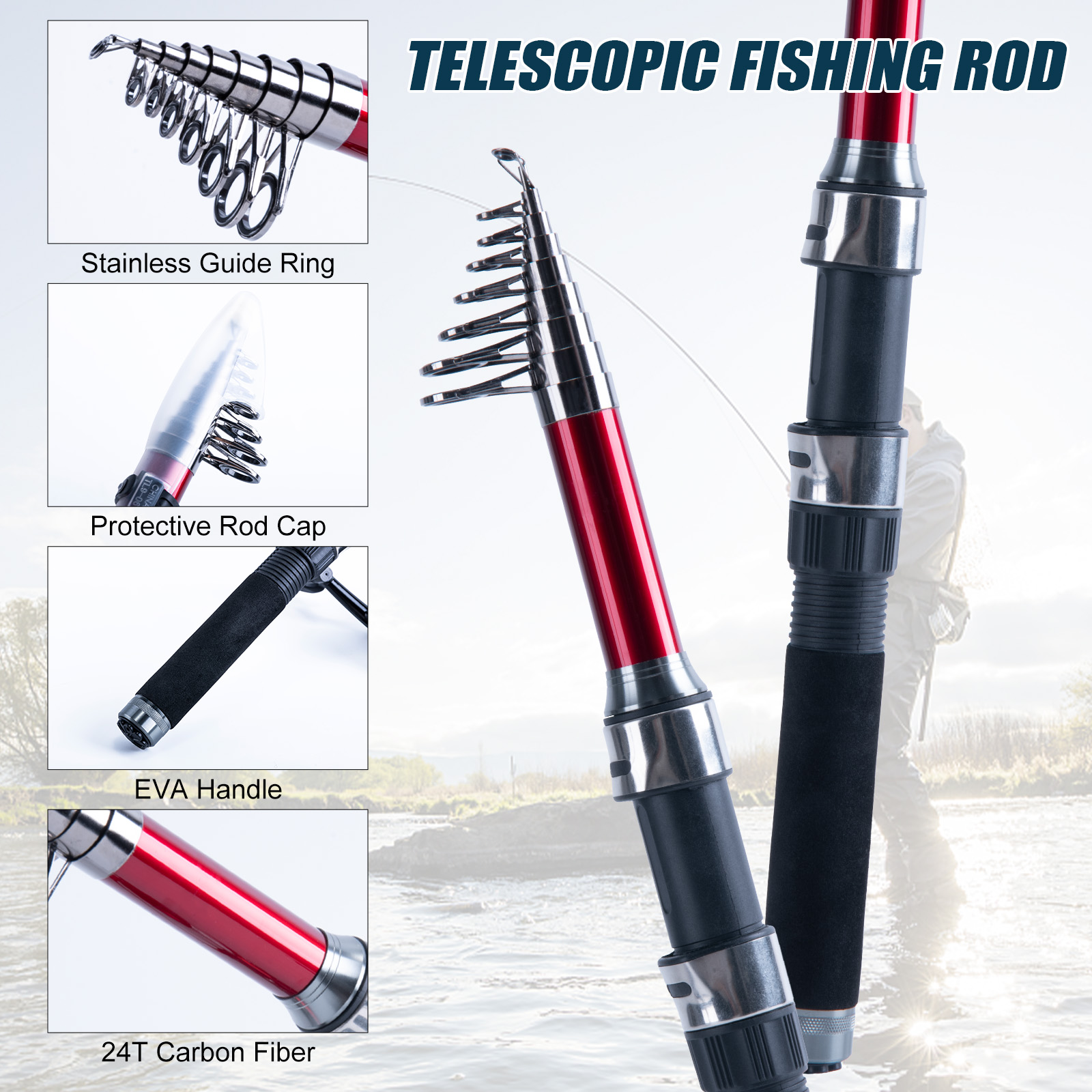 Goture Telescopic Fishing Rod  - Fishing Rod Spinning 评论和价格